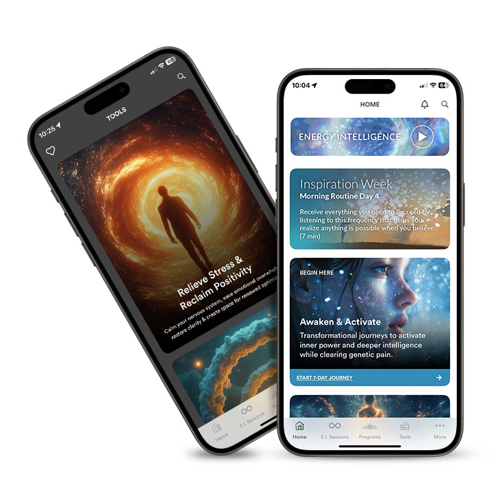 Image of two phones with the SOS Method programming visible
